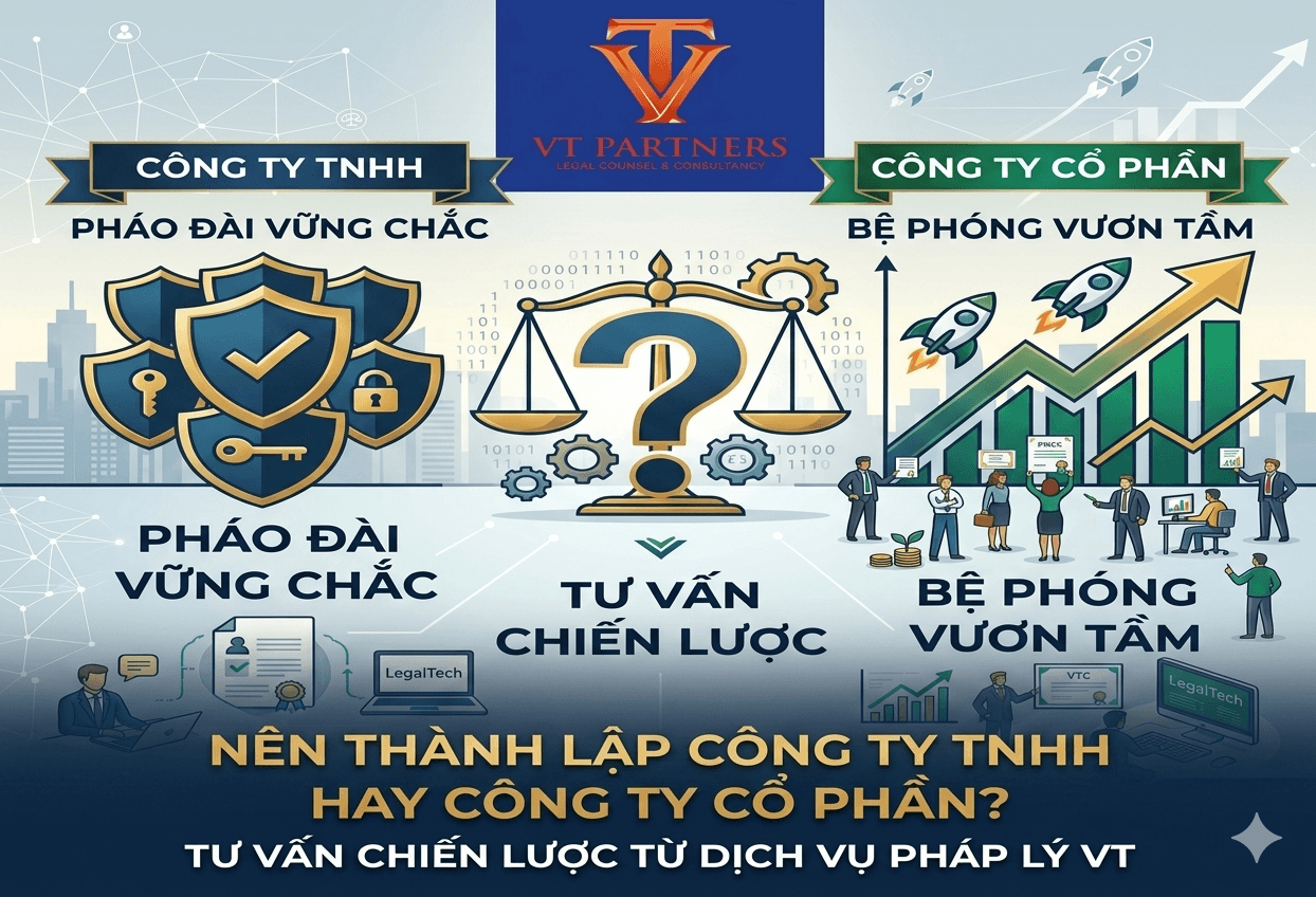 Nên thành lập công ty TNHH hay công ty cổ phần? Tư vấn chiến lược từ Dịch vụ pháp lý VT