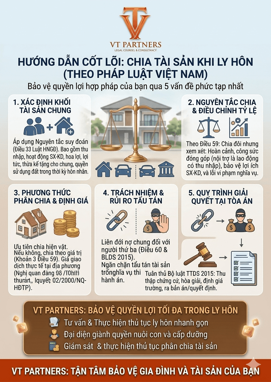 Giải quyết tranh chấp tài sản vợ chồng: Góc nhìn từ chuyên gia pháp lý.